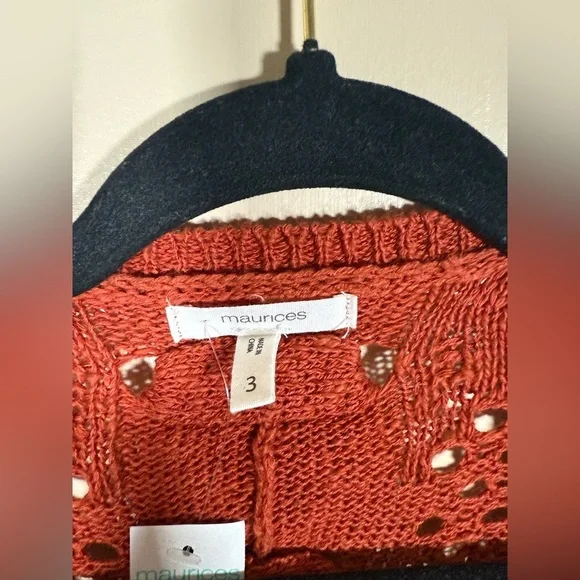 NWT Maurices cable-knit granola cardigan size 3X - Picture 3 of 6